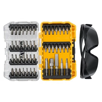 Image of DEWALT 47PC SCREW DRIVING SET+SAFETY GLASSES TX