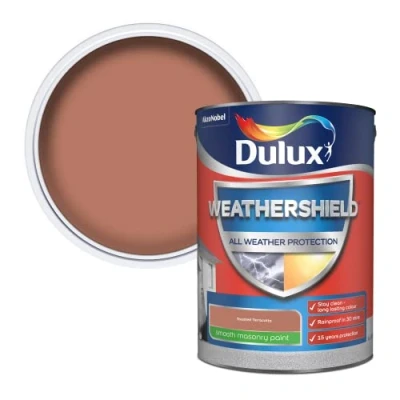 Image of Dulux Weathershield Smooth Masonry Paint Toasted Terracotta 5L