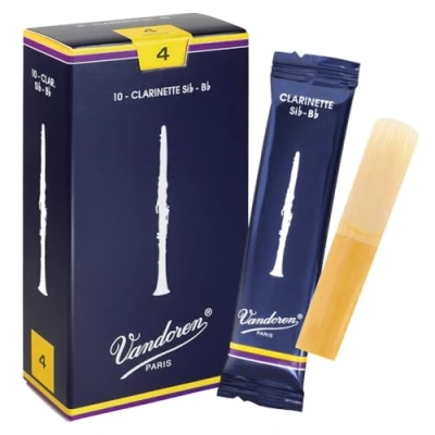 Image of Vandoren Traditional Bb clarinet reeds, box of 10 Strength 4