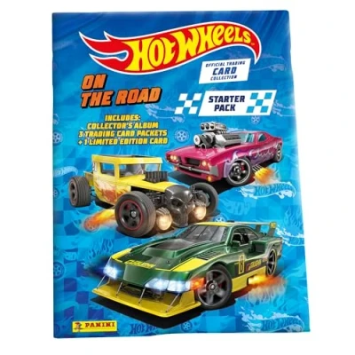 Image of Hot Wheels On The Road Trading Card Collection Starter Pack
