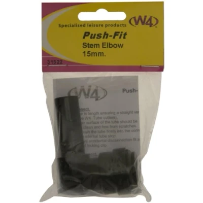Image of W4 Push Fit Stem Elbow Connector Black