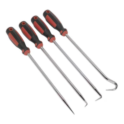 Image of Sealey Pick &amp; Hook Set 4pc Extra Long