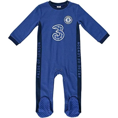 Image of CFC Chelsea Baby Kit Sleepsuit 2020/21 (3 6 Months) Blue