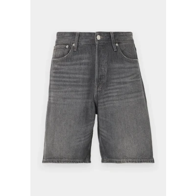 Image of JACK &amp; JONES Men&#039;s Jjialex Jjoriginal Am 399 Sn Shorts, Black Denim, M