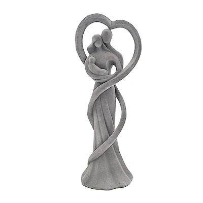 Image of Lesser &amp; Pavey Harmony Grey Velveteen Family Cuddling Couple Baby Ornament Figurine Love Decor