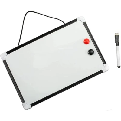 Image of JKG® SMALL A4 Whiteboard Mini And Pen Dry Wipe Notice Memo Board Eraser &amp; 2 Magnets Portable Desk Magnetic Accessories Wall For Kids