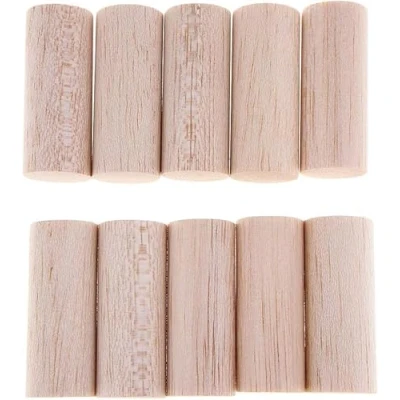 Image of 20mm Natural Blank Round Unfinished Balsa Wood Wooden Sticks Dowel Rods, for DIY &amp; Model Making (10 Pieces of 50 mm)