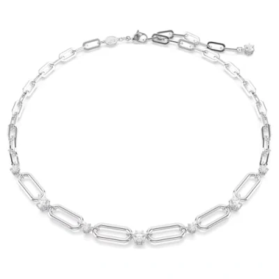 Image of Swarovski Constella necklace, White, Rhodium plated