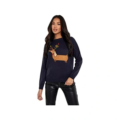 Image of Brave Soul Women&#039;s LK230DASHER Sweater, Navy, XS