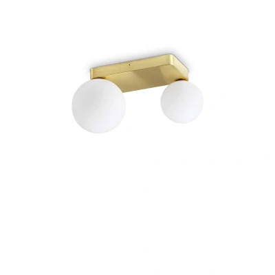 Image of Penta 2 Light Globe Ceiling Brass