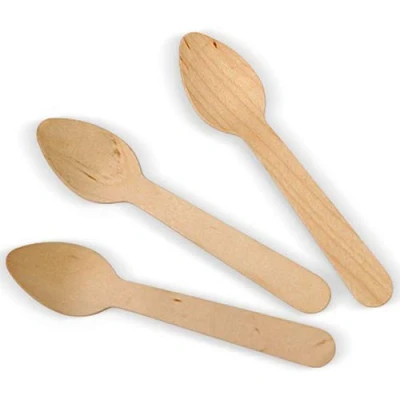 Image of We Can Source It Ltd Wooden Cutlery Tea Spoons Eco Friendly, Fully Compostable, Biodegradable Disposable Set (110mm, 100Pc)