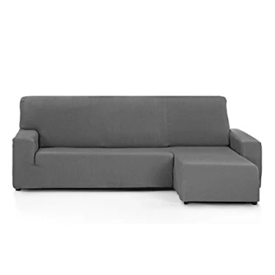 Image of Martina Home Tunez Sofa Cover For Chaise Longue, 32 x 17 42 cm Right Short Arm (Front View) Tres Plazas grey