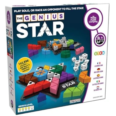 Image of SmartGames The Genius Star Educational Brainstorming Strategy Game and Skill Building 8 Years + 1 or 2 Players Multilingual SGHP 002