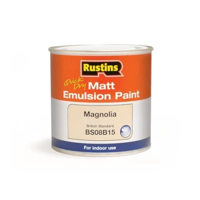 Image of RUSTINS Matt Emulsion Paint Magnolia 500ml