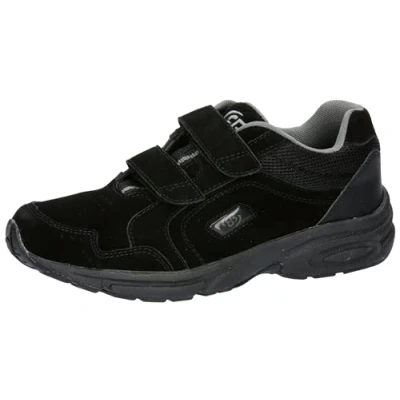 Image of Brütting Unisex Circle V Walking Shoes, Black Silver, 6.5 UK