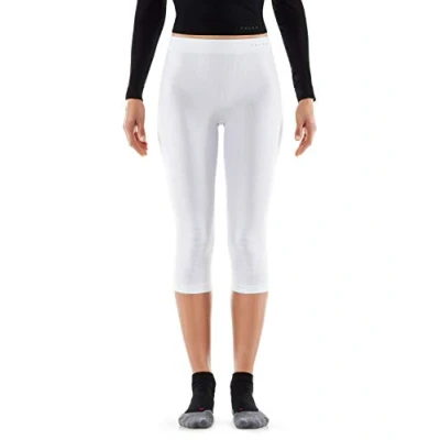 Image of FALKE Women&#039;s Warm 3/4 W TI Functional Yarn Quick Dry 1 Piece Base Layer Bottom, White (White 2860), S