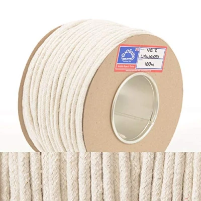 Image of No.4 (7mm) Quality Everlasto Unwaxed Natural Cotton Sash Cord (Various Lengths) (50M)
