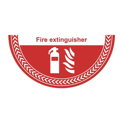 Image of Spectrum Industrial &#039;Fire Extinguisher&#039; Floor Graphic (750mm x 375mm)