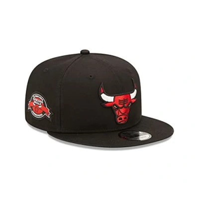 Image of New Era Chicago Bulls NBA 6 Times Champion Sideptach 9Fifty Snapback Cap Black M L