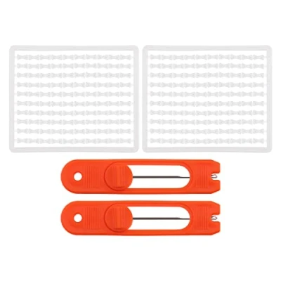 Image of ECSiNG 2PCS Baiting Needles with 200PCS Dumbell Bait Stoppers Carp Boilie Stops Hair Rig Extender Fishing Tackle Baits Accessories