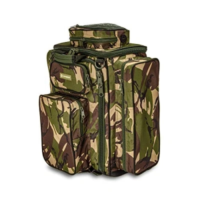 Image of Saber DPM 40Ltr Rucksack/Barrow Bag Fishing Tackle Storage External Pockets Large Rucksack Protect &amp; Store Equipment Ideal for Carp