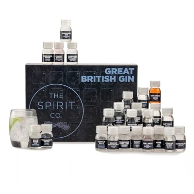 Image of Thornton &amp; France Great British Gin Advent Calendar 2023 24 x 30ml Flavoured Mini Gins Christmas For Adults Includes Edinburgh Gin, Lakes Distilery and Other Premium Brands
