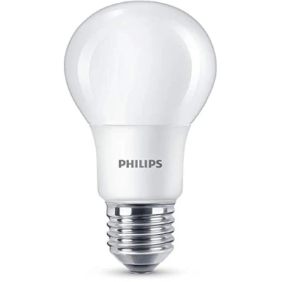 Image of Philips LED A60 E27 Edison Screw Cool Bulb, Frosted, 7.5 W (60 W) White
