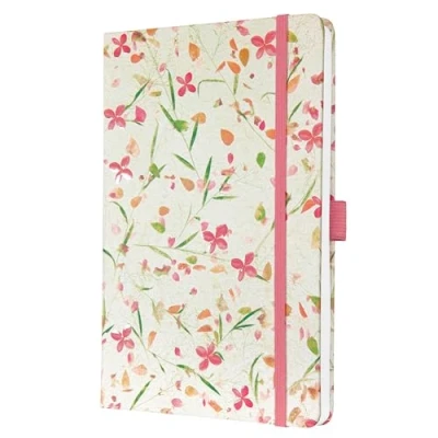 Image of SIGEL J5307 Jolie Weekly Planner 2025, Design Bloom Pink, 13,5 x 20,3 cm, hardcover, 174 Pages, Beige, Pink