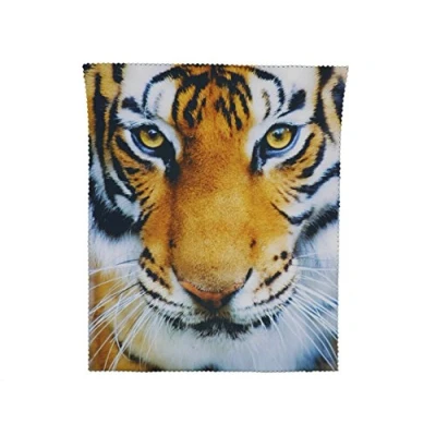 Image of GoOpticians Glasses Cleaning Microfiber Cloth Tiger Spectacle lens Microfibre Cleaner 15cm x 18cm