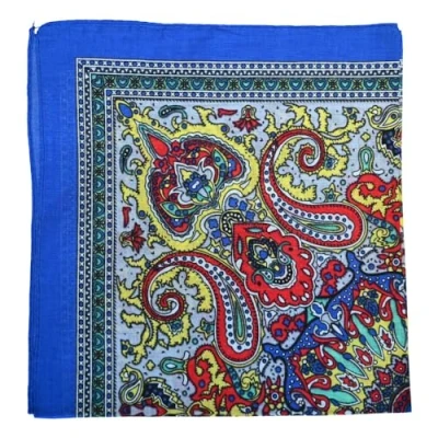 Image of Paisley Print Men&#039;s Cotton Funky Headband Scarf Headwear Bandana UK Blue Red Yellow