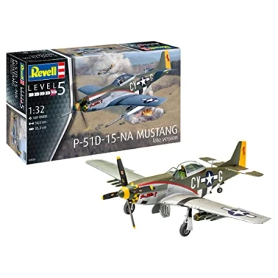 Image of Revell 03838 P 51D 15 NA MUSTANG late version 1:32 Scale Unbuilt/Unpainted Plastic Model Kit