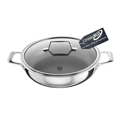 Image of Schulte Ufer Astral 64454 923 28 Sauté Pan with UniverSUS Surface Structure Stainless Steel cm