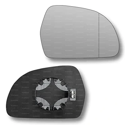 Image of Less4spares Replacement Wing Mirror Glass Right Compatible with Audi Q3 2011 2018 CLIP ON Driver Off side Heated Blind Spot