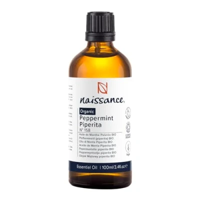 Image of Naissance Organic Peppermint (Piperita) Essential Oil (No. 158) 100ml Pure, Natural, Certified Organic, Cruelty Free, Vegan and Undiluted for Aromatherapy, Humidifiers &amp; Diffusers