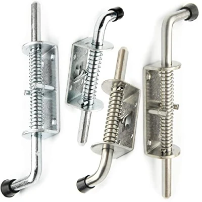 Image of Heavy Duty Spring Loaded Bolt Latch Gate Shed Barn Door Trailer (Stainless Steel 128mm)