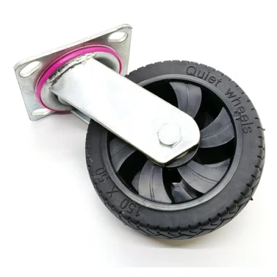 Image of 6 Inch 150mm Heavy Duty Rubber Swivel Castor Wheel For Trolley Dolly Caster