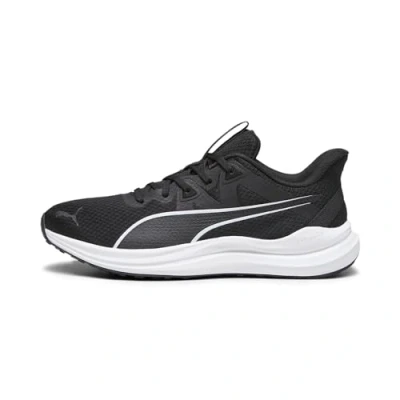 Image of Puma Unisex Adults Reflect Lite Road Running Shoes, Black White, 5.5 UK