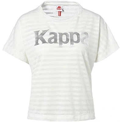Image of Kappa YAMILA T shirt,Women&#039;s, navy blue/white/orange red, S