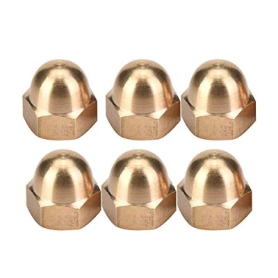 Image of Brass Hex Cap Nut Set Acorn Kit Dome Head Nuts Vehicle Fasteners m3 m12 Fix Tires (M12)