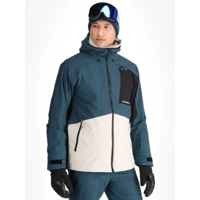 Image of O&#039;Neill Hammer block Snowboard jacket, Men&#039;s, Size: Small, Alma steel colour
