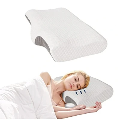 Image of Good Nite Cervical Memory Foam Pillow Orthopedic Support for Neck Shoulder Pain Ergonomic Side/Back/Stomach Sleepers with Arms Rest Removable Cover (Firm Support, 60 * 36 13/10cm)