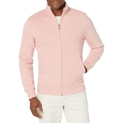 Image of Amazon Essentials Men&#039;s Full Zip Fleece Mock Neck Sweatshirt, Pink, XS