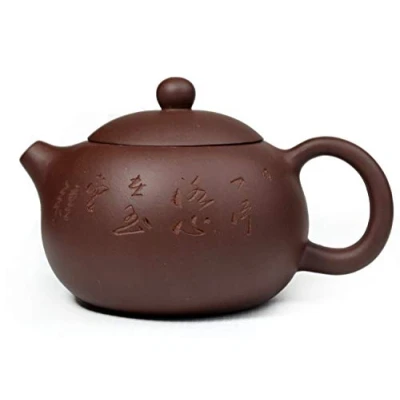 Image of Teapot 9.2oz /270ml Chinese Yixing Clay Xishi Zisha Pot Infuser for Loose Tea Hand carved Great (Word)