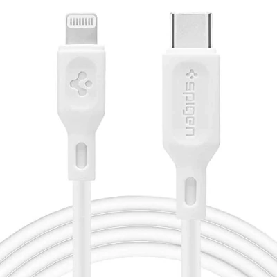 Image of Spigen DuraSync USB C to Lightning Cable Apple MFi Certified Withstands 30,000 Bends Lifetime Durability PD Charger Fast Charging for iPhone 12 Pro Max Mini 11 SE 2020 X XS XR 8 Plus iPad Air AirPods