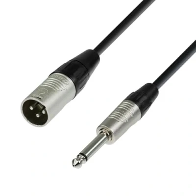 Image of Adam Hall 4 Star Series 5m Cable XLR Male to 6.3mm Jack Mono Microphone Rean