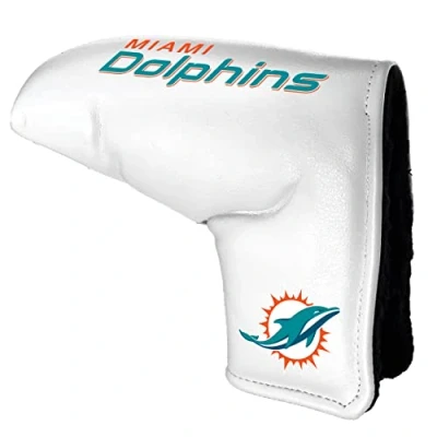 Image of Team Golf NFL Miami Dolphins Printed Tour Blade Putter Cover (White), Fits Most Putters, Scotty Cameron, Taylormade, Odyssey, Titleist, Ping, Callaway