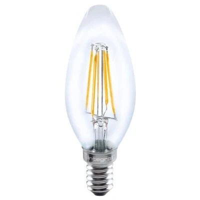 Image of Integral Europe ilcande14nc034 Filament Light Bulb 4 Watt E14 2700 K Clear Glass 9.9 x 3.5 cm White