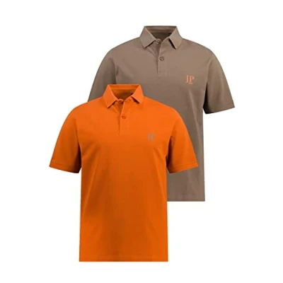 Image of JP 1880 Men&#039;s Polo Shirts 2 Pack, Brown, XXXXXXXXL