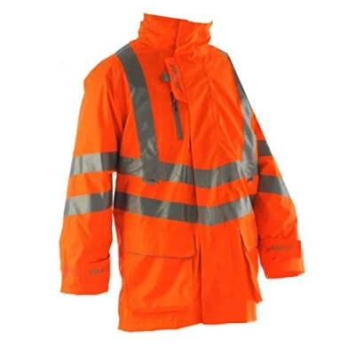 Image of Pulsarail PR502 High Vis Lined Storm Coat 2XL