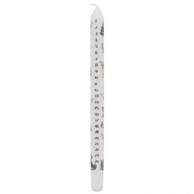 Image of Traditional Countdown to Christmas Advent Candle Winter Wildlife Dinner Candles